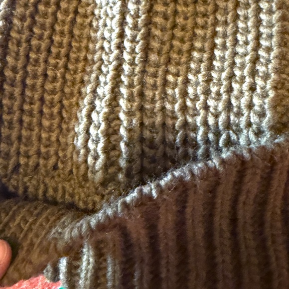 Khaki brown touch of wool chunky hat tuque beanie made in Italy NWT - Picture 4 of 7